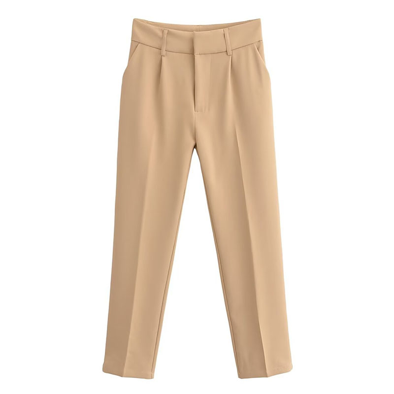 Solid Color All-Match Women's Suit Pants Casual Simple Office Occupation Lady Pencil Trousers High Waist Slimming Long Pants