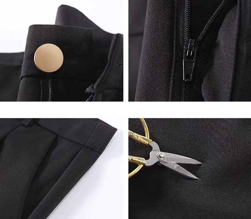 Summer Black Suit Shorts for Women Solid All-Match Casual Button Zipper A-Line Shorts Fashion Office Lady Commute Short Pants