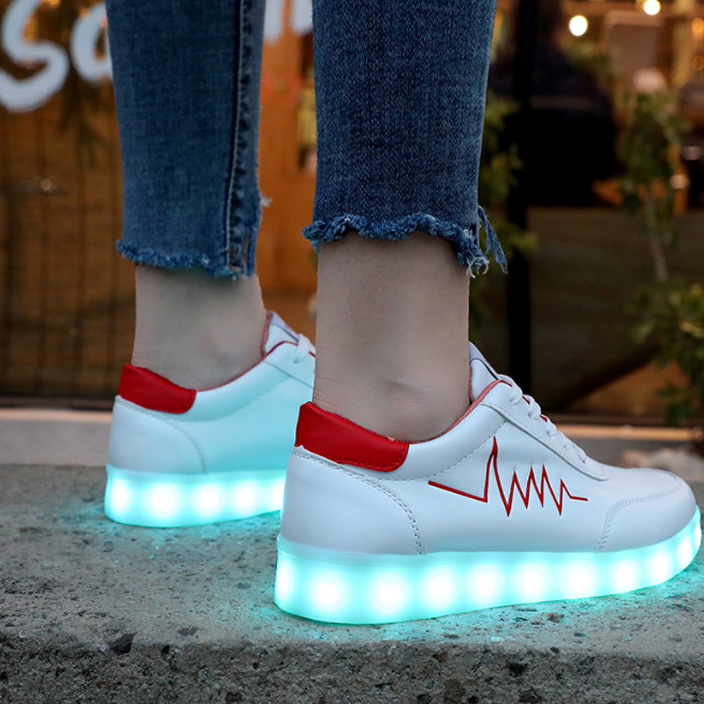 Cool LED Color Change Shoes Sneakers Luminous Trainers Flashing Shoes