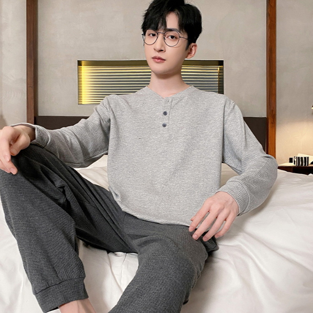 Men's Long Sleeve Cotton Pyjamas Casual Clothing Set L-3XL Cool - Picture 31 of 37