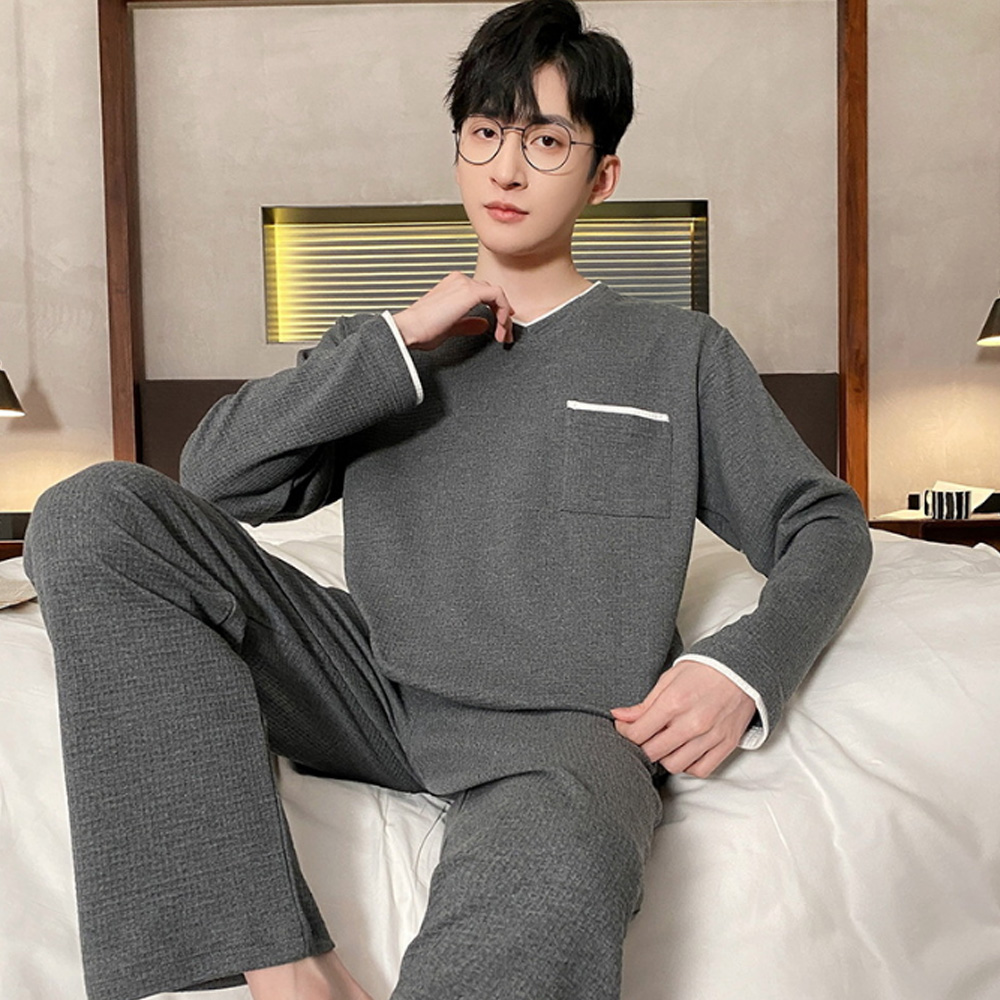 Men's Long Sleeve Cotton Pyjamas Casual Clothing Set L-3XL Cool - Picture 32 of 37