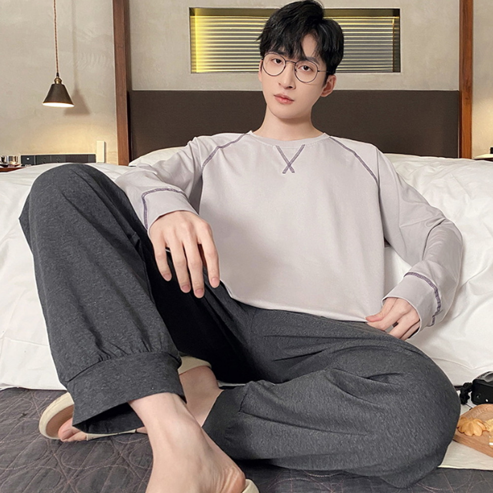 Men's Long Sleeve Cotton Pyjamas Casual Clothing Set L-3XL Cool - Picture 36 of 37