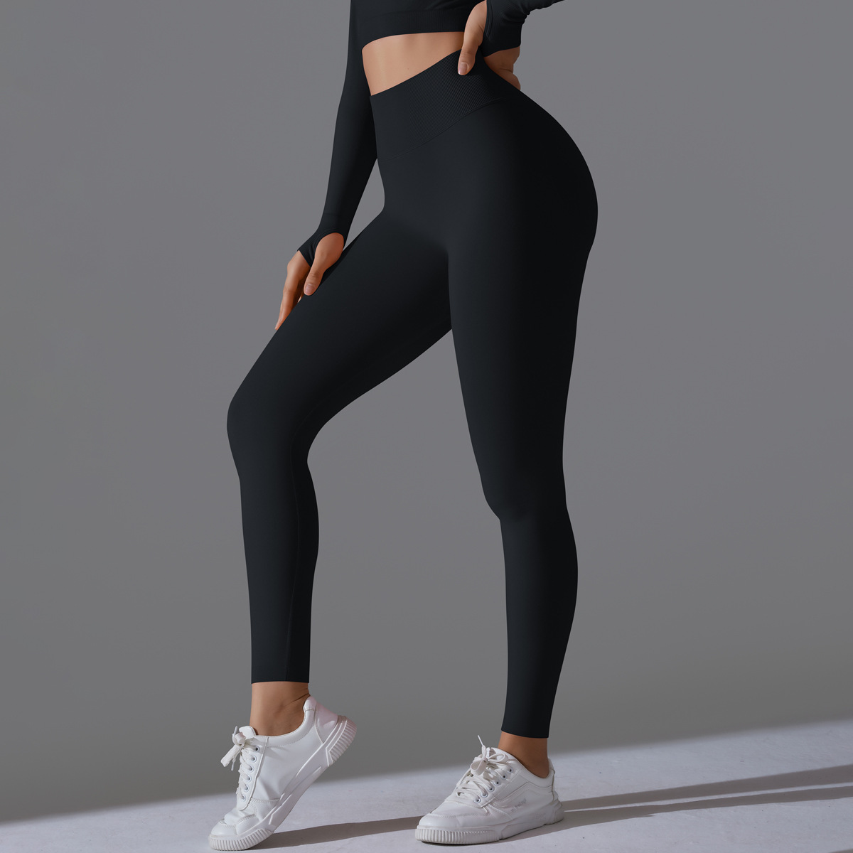 Damen Yoga Leggings Push Up Hose Fitness Gym lange Leggins Lang Hose - Picture 15 of 28