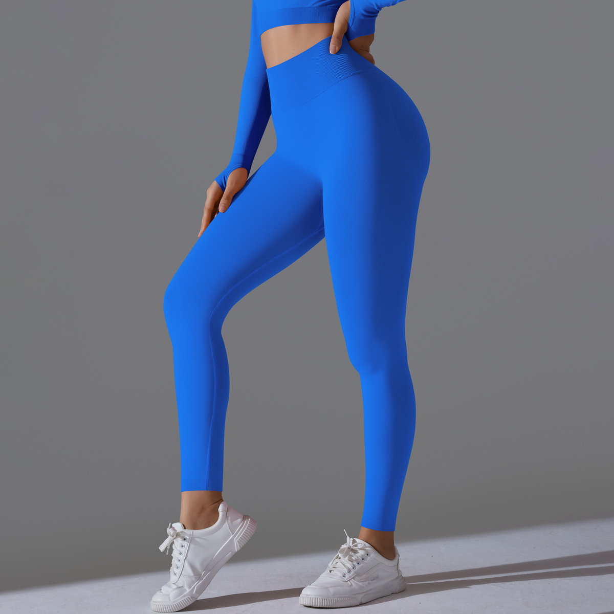 Damen Yoga Leggings Push Up Hose Fitness Gym lange Leggins Lang Hose - Picture 21 of 28