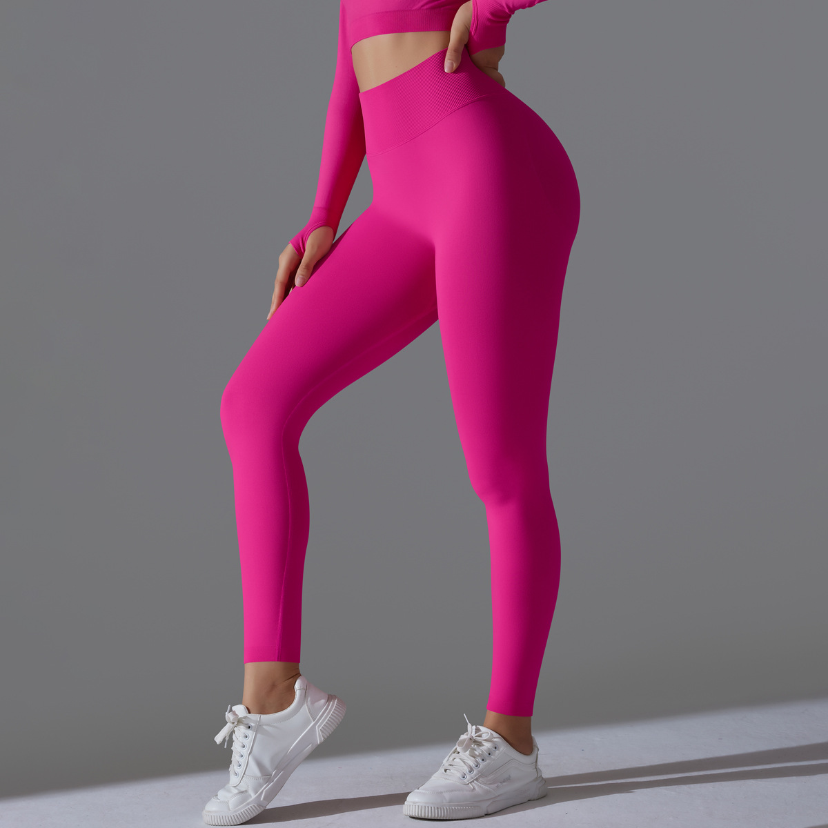 Damen Yoga Leggings Push Up Hose Fitness Gym lange Leggins Lang Hose - Picture 22 of 28