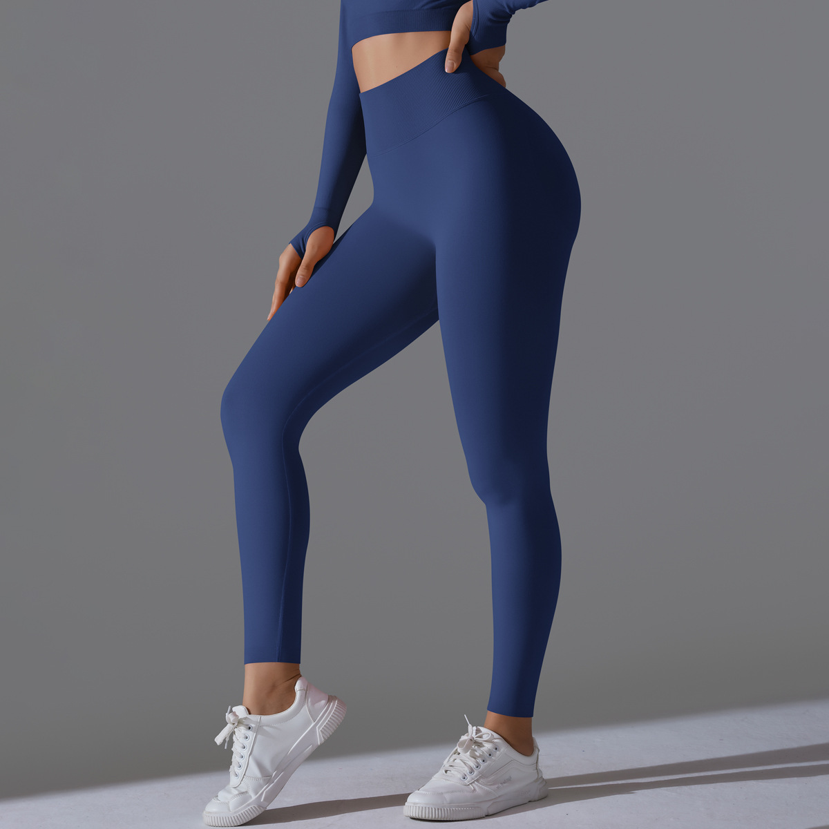 Damen Yoga Leggings Push Up Hose Fitness Gym lange Leggins Lang Hose - Picture 28 of 28