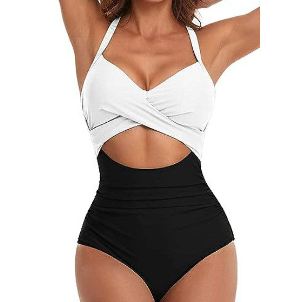 Costume da bagno donna monopezzo moda scavato senza schiena aderente bikini - Foto 25 di 50