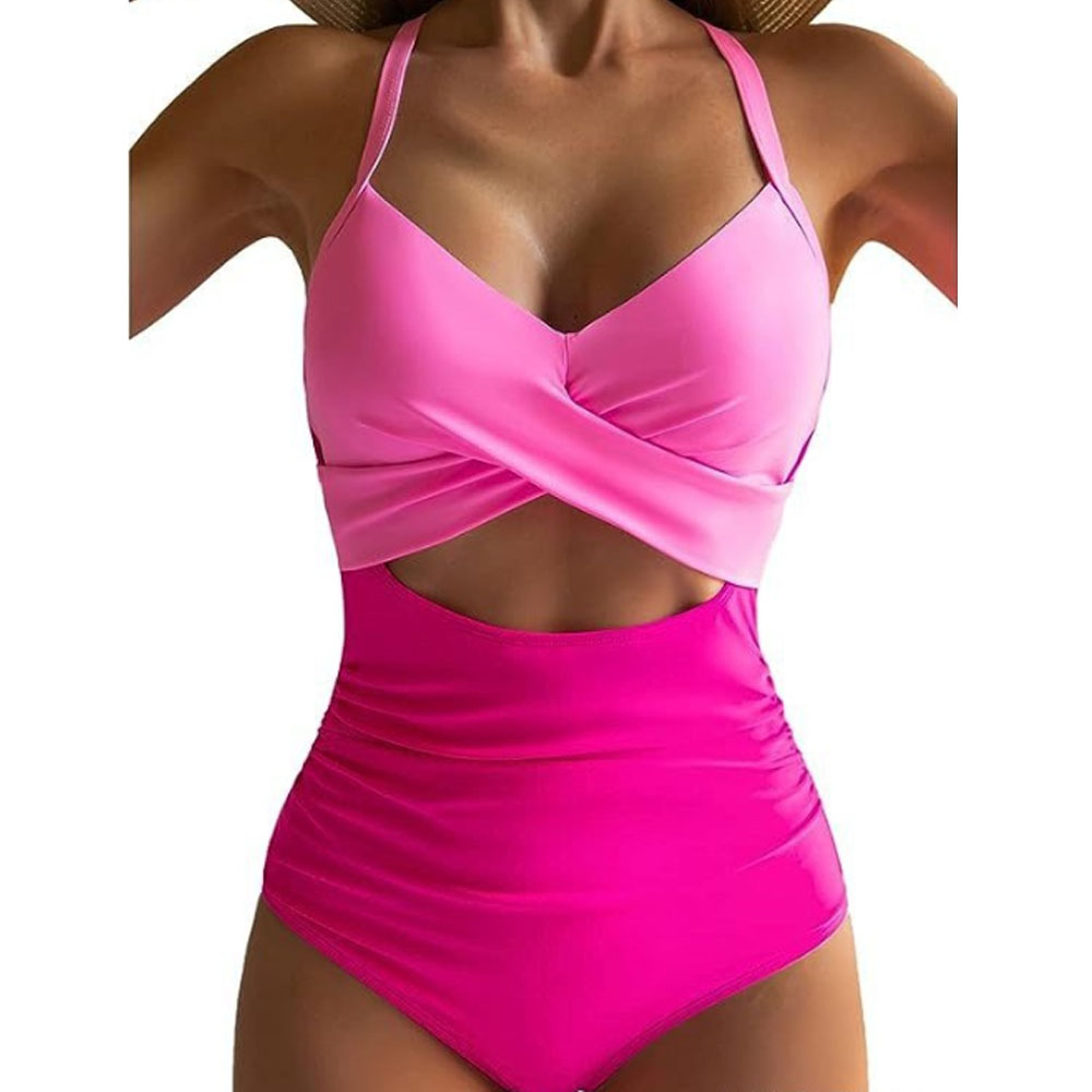 Costume da bagno donna monopezzo moda scavato senza schiena aderente bikini - Foto 28 di 50