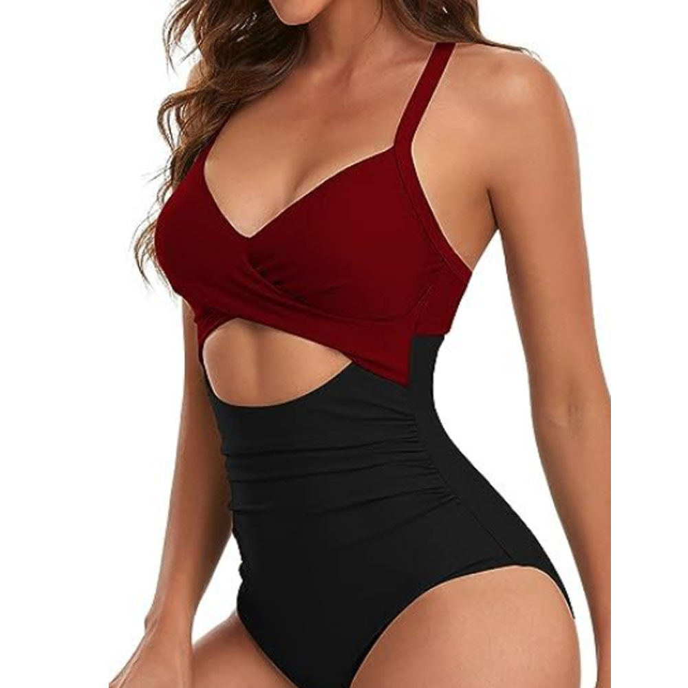 Costume da bagno donna monopezzo moda scavato senza schiena aderente bikini - Foto 33 di 50