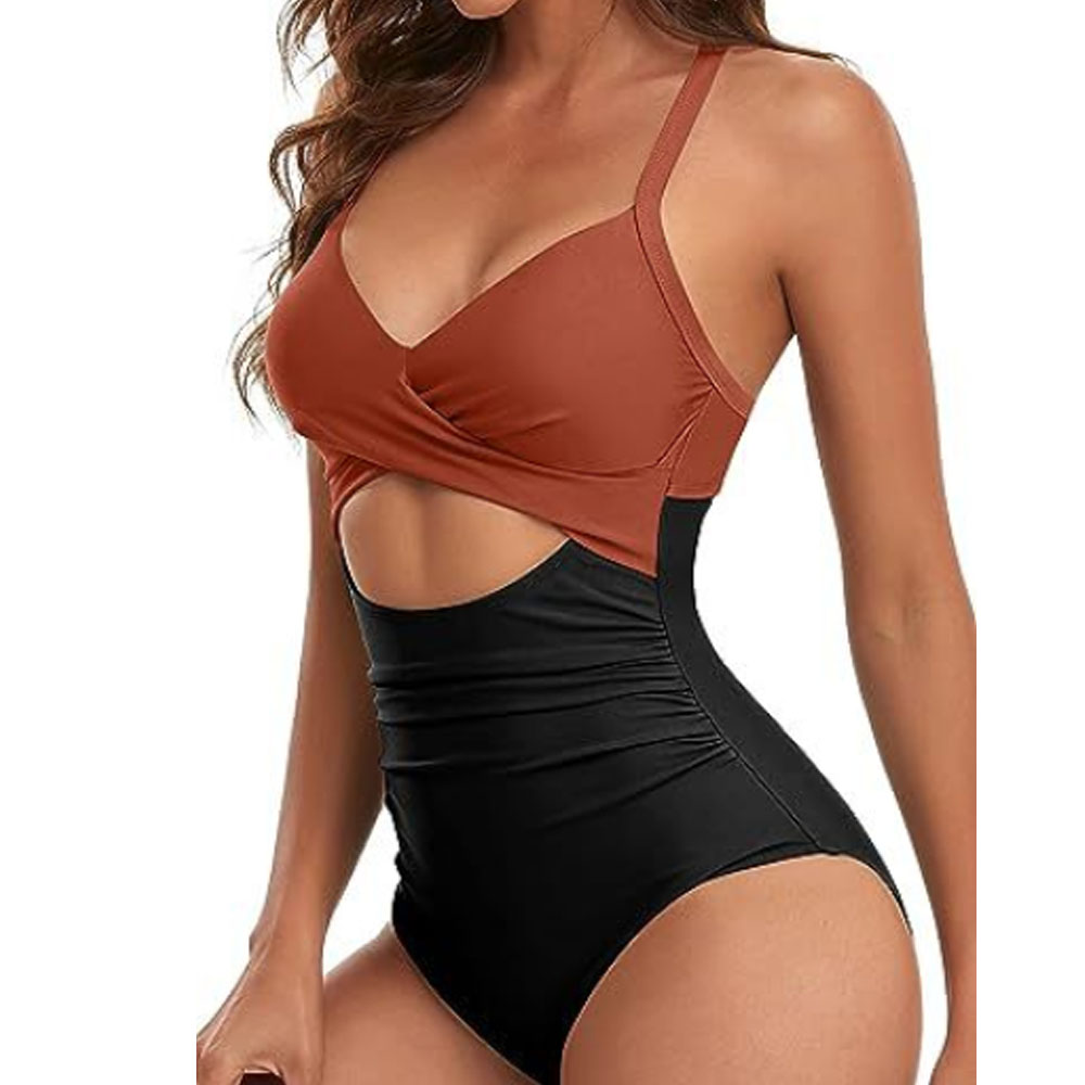 Costume da bagno donna monopezzo moda scavato senza schiena aderente bikini - Foto 42 di 50