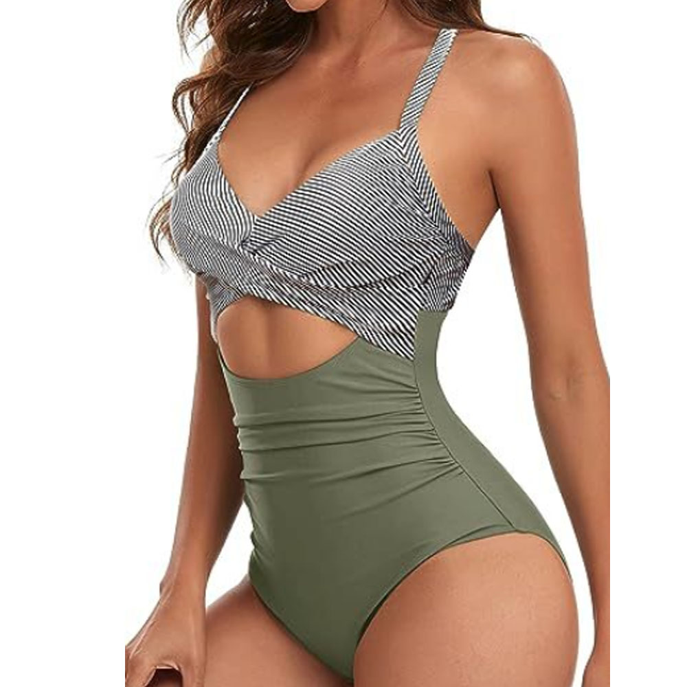 Costume da bagno donna monopezzo moda scavato senza schiena aderente bikini - Foto 48 di 50
