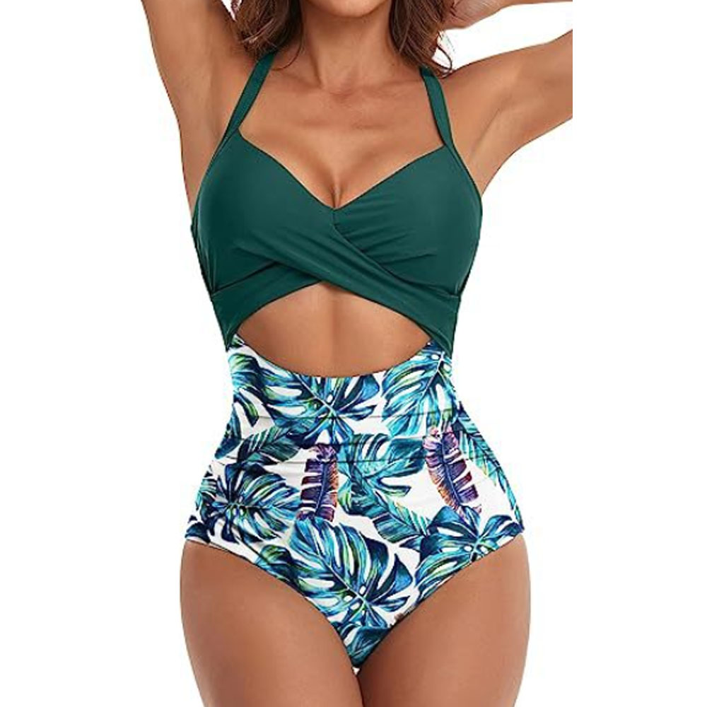 Costume da bagno donna monopezzo moda scavato senza schiena aderente bikini - Foto 50 di 50