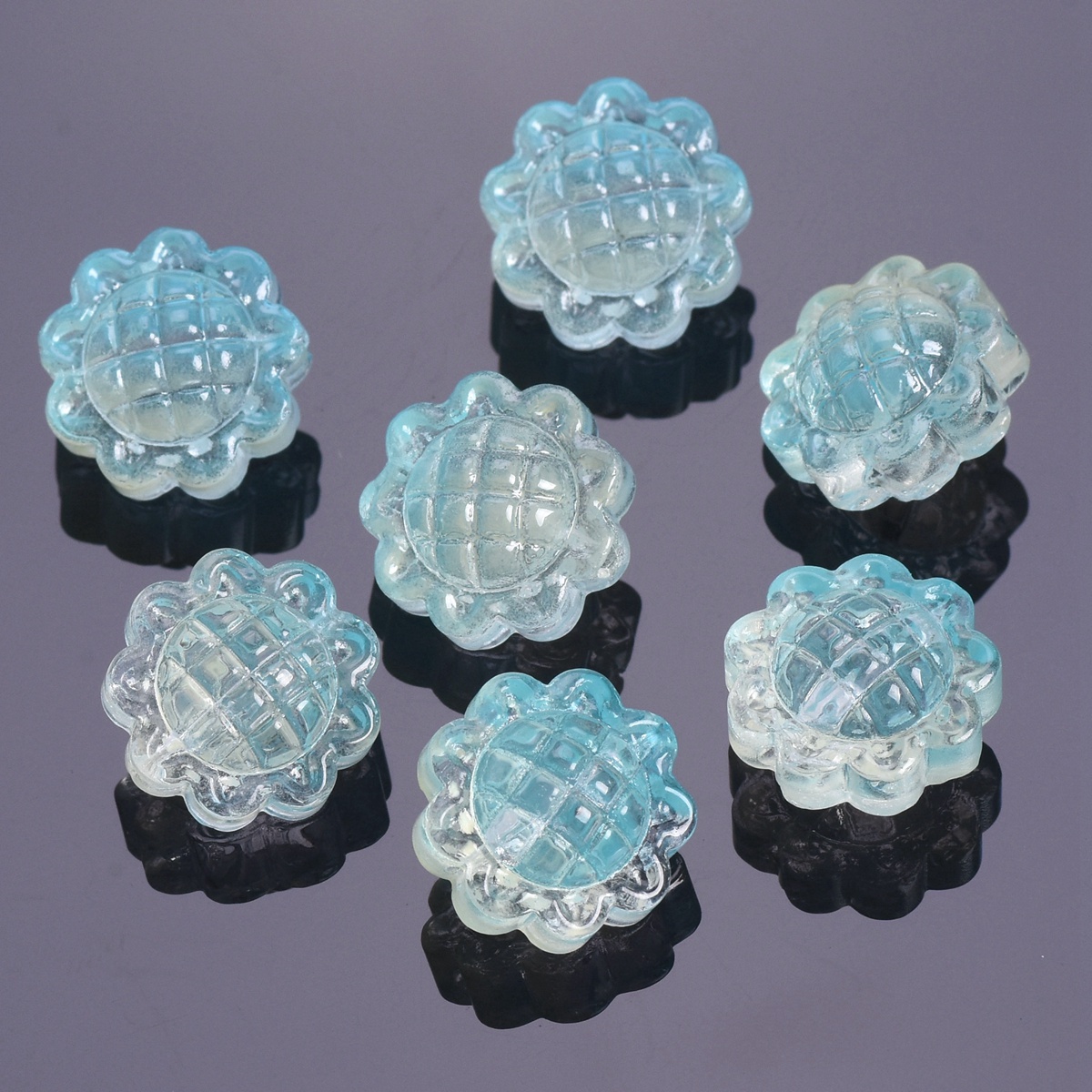 10pcs Handmade Sunflower 15mm Lampwork Glass Loose Beads For Jewelry Making - Picture 9 of 13