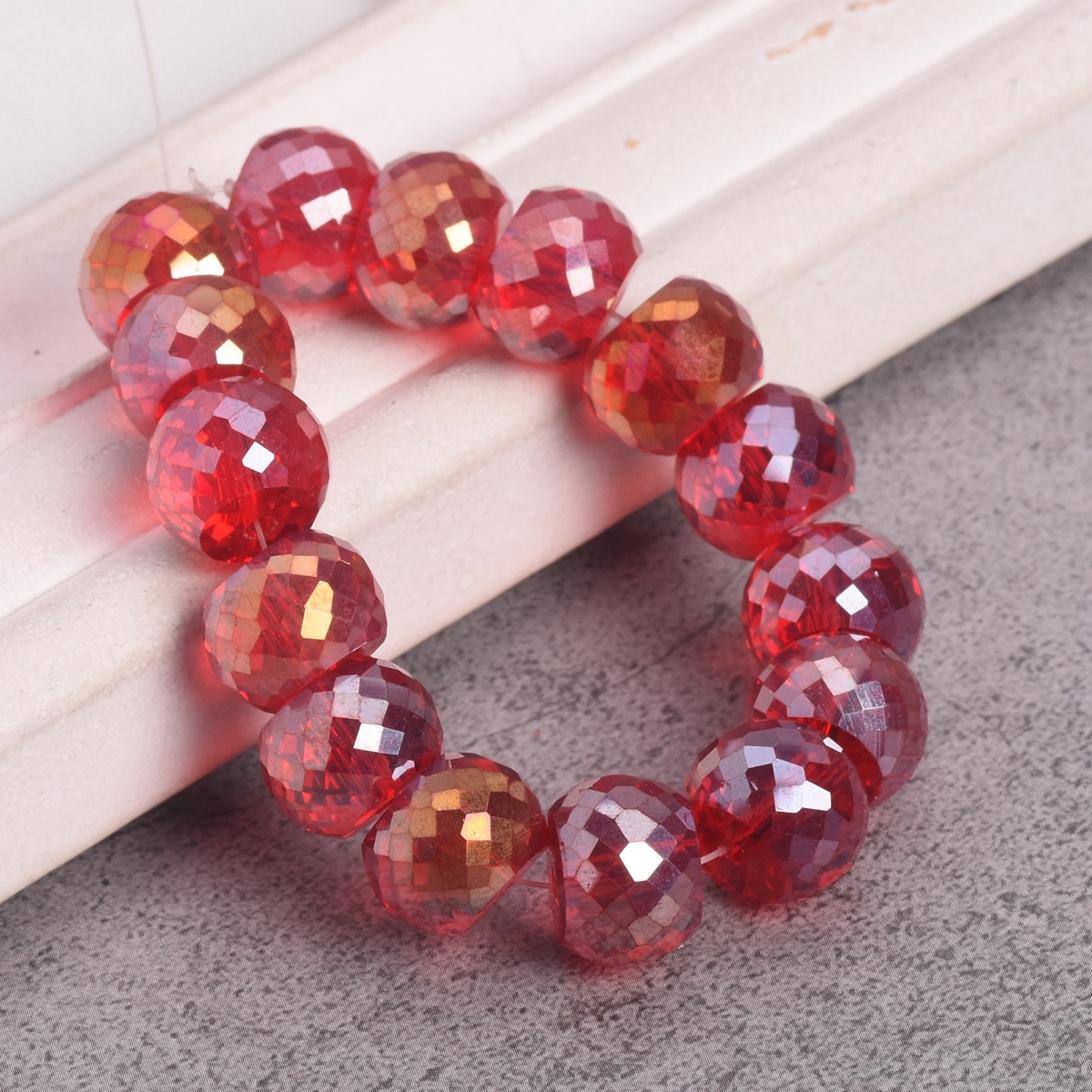 10pcs 12mm Rondelle Drum Shape Crystal Glass Faceted Beads for Jewelry  Making
