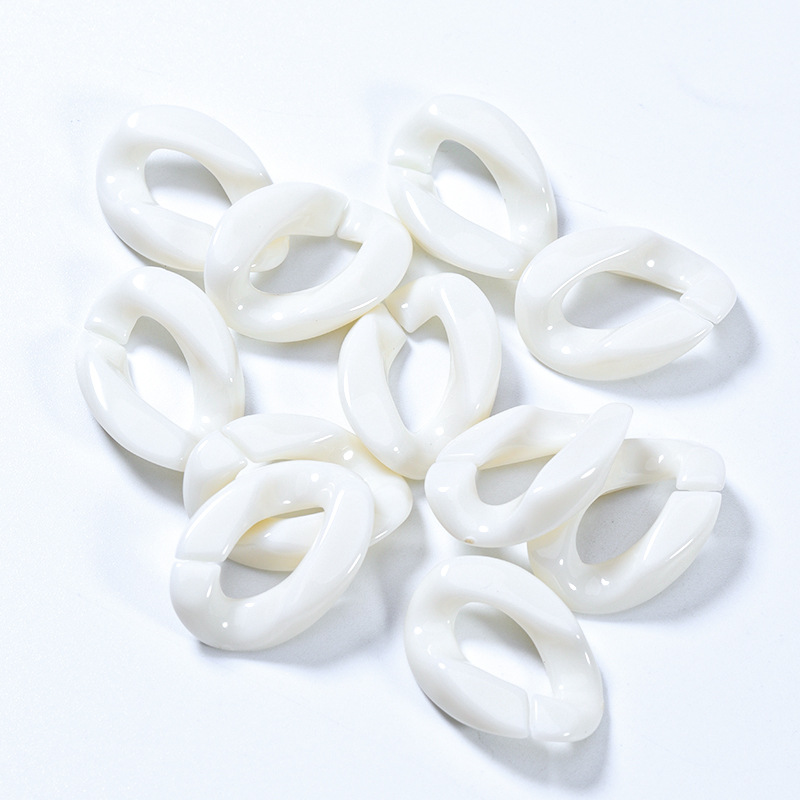 50pcs Opaque Acrylic Plastic 23x16mm Oval Chain Open Link Connector DIY Jewelry - Picture 4 of 20