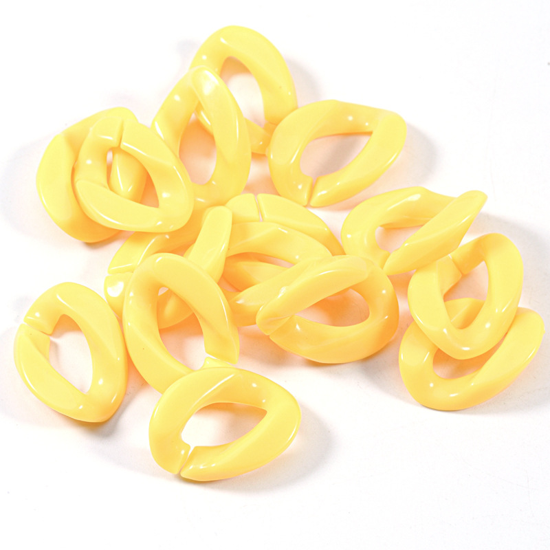 50pcs Opaque Acrylic Plastic 23x16mm Oval Chain Open Link Connector DIY Jewelry - Picture 5 of 20