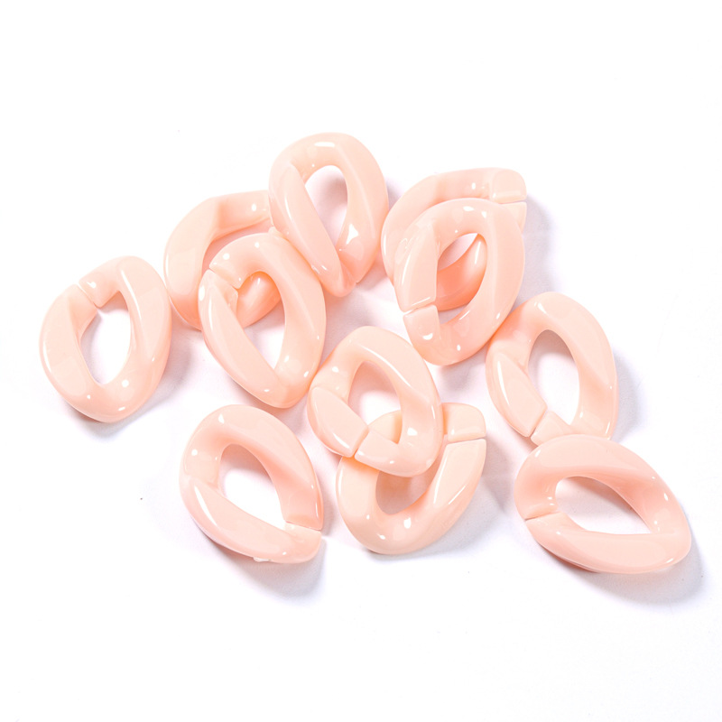 50pcs Opaque Acrylic Plastic 23x16mm Oval Chain Open Link Connector DIY Jewelry - Picture 6 of 20