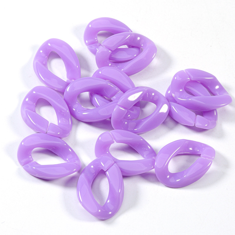 50pcs Opaque Acrylic Plastic 23x16mm Oval Chain Open Link Connector DIY Jewelry - Picture 7 of 20