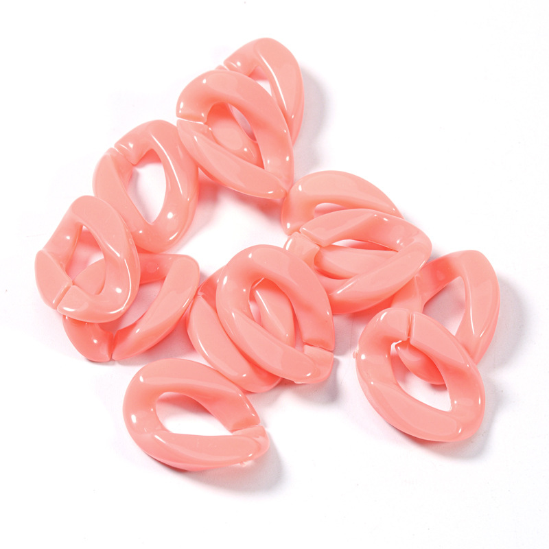 50pcs Opaque Acrylic Plastic 23x16mm Oval Chain Open Link Connector DIY Jewelry - Picture 8 of 20
