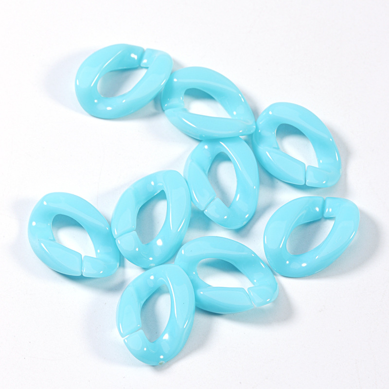 50pcs Opaque Acrylic Plastic 23x16mm Oval Chain Open Link Connector DIY Jewelry - Picture 9 of 20