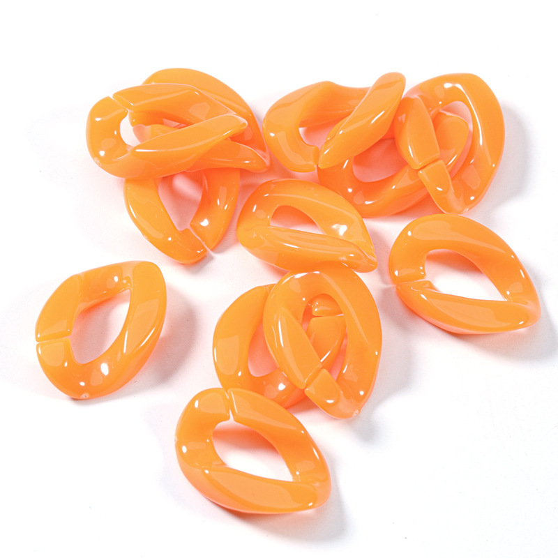 50pcs Opaque Acrylic Plastic 23x16mm Oval Chain Open Link Connector DIY Jewelry - Picture 10 of 20
