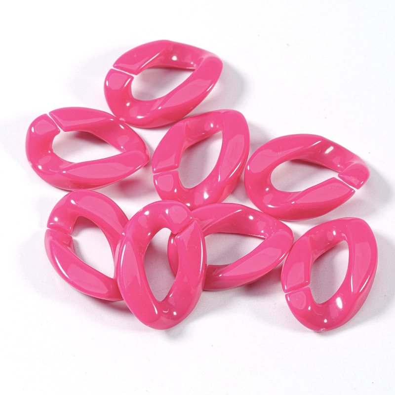 50pcs Opaque Acrylic Plastic 23x16mm Oval Chain Open Link Connector DIY Jewelry - Picture 12 of 20