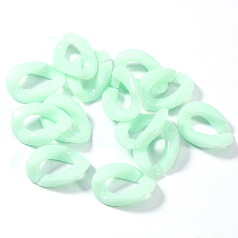 50pcs Opaque Acrylic Plastic 23x16mm Oval Chain Open Link Connector DIY Jewelry - Picture 15 of 20