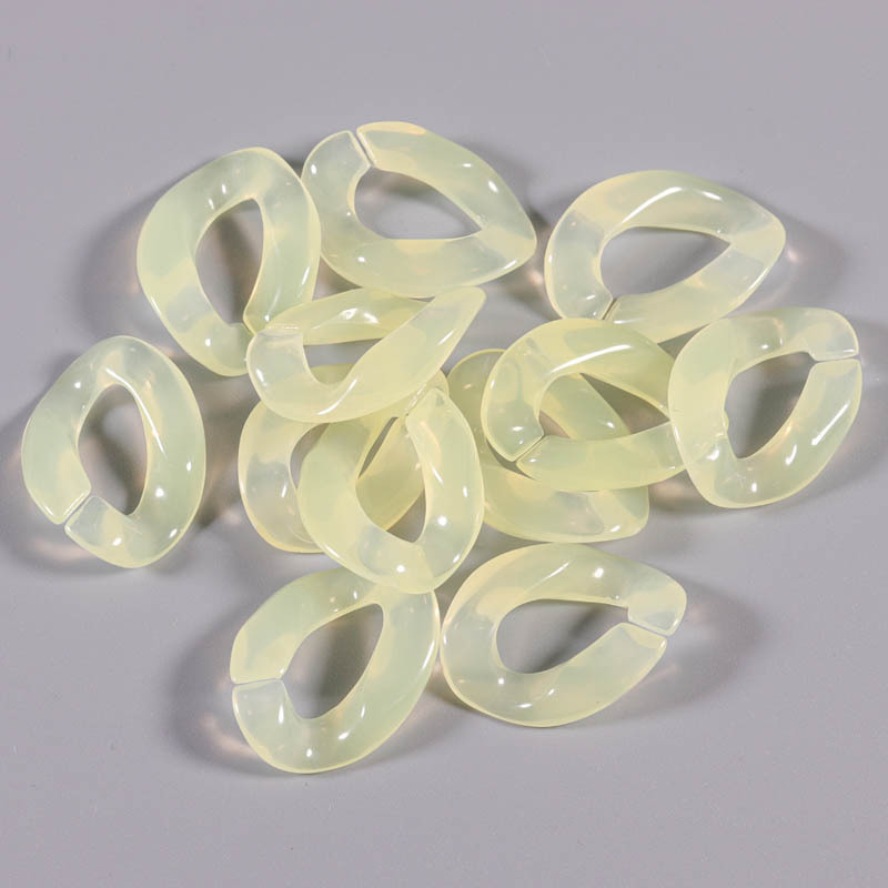 50pcs Opaque Acrylic Plastic 23x16mm Oval Chain Open Link Connector DIY Jewelry - Picture 17 of 20