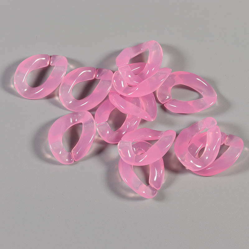 50pcs Opaque Acrylic Plastic 23x16mm Oval Chain Open Link Connector DIY Jewelry - Picture 18 of 20