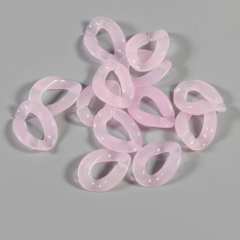 50pcs Opaque Acrylic Plastic 23x16mm Oval Chain Open Link Connector DIY Jewelry - Picture 19 of 20
