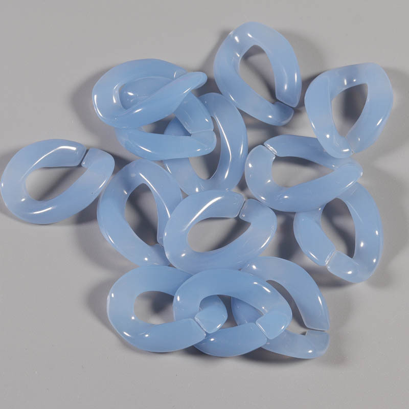 50pcs Opaque Acrylic Plastic 23x16mm Oval Chain Open Link Connector DIY Jewelry - Picture 20 of 20