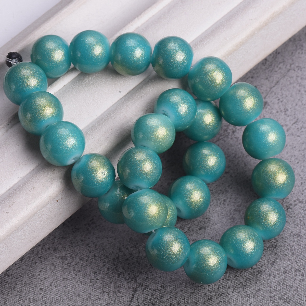 4mm 6mm 8mm 10mm Round Shiny Foil Coated Opaque Glass Loose Spacer Beads Lot - Picture 7 of 19