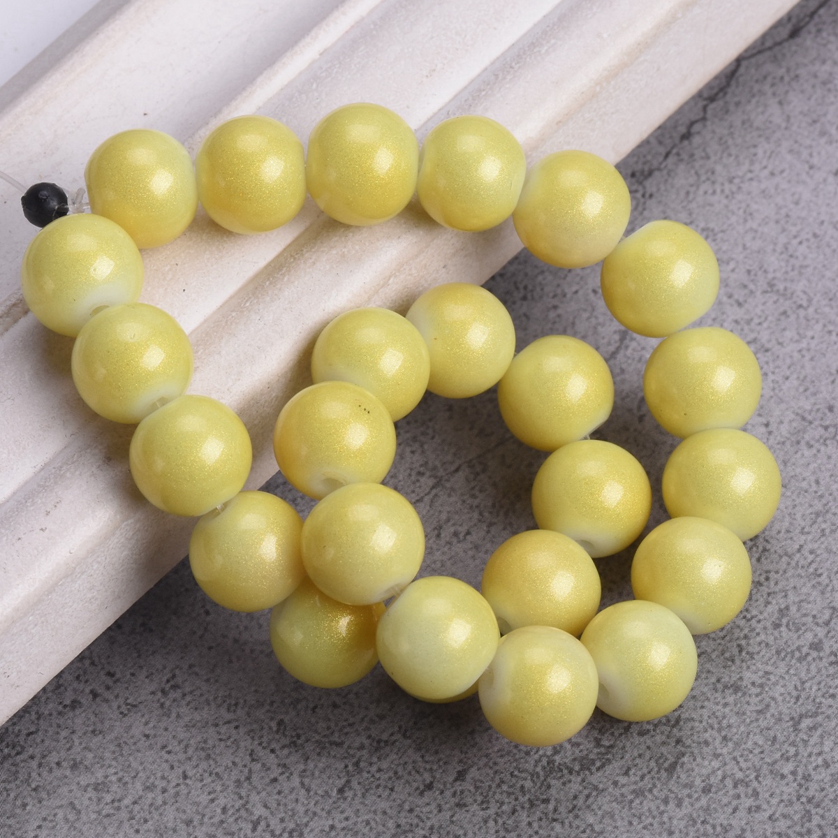 4mm 6mm 8mm 10mm Round Shiny Foil Coated Opaque Glass Loose Spacer Beads Lot - Picture 9 of 19