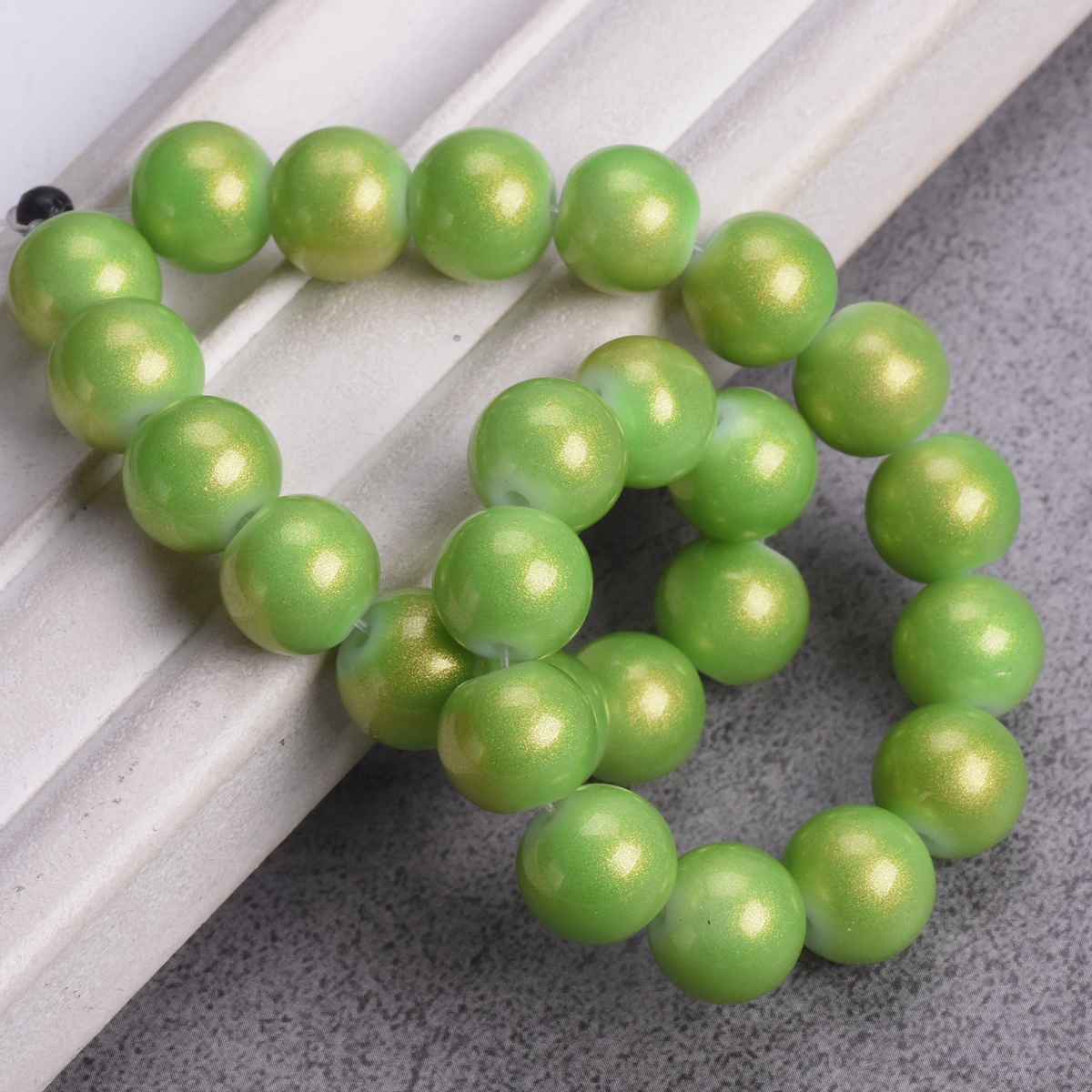 4mm 6mm 8mm 10mm Round Shiny Foil Coated Opaque Glass Loose Spacer Beads Lot - Picture 12 of 19