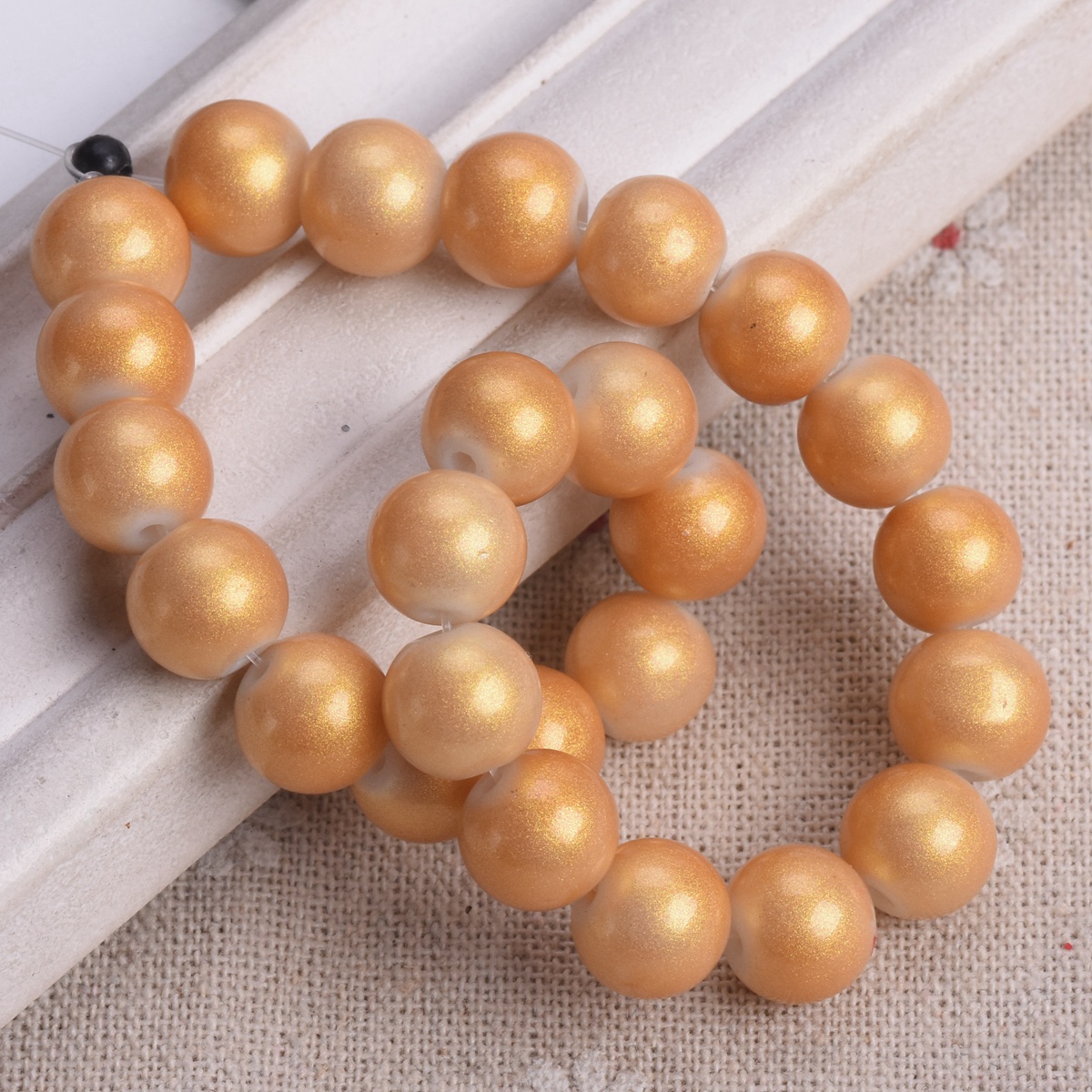 4mm 6mm 8mm 10mm Round Shiny Foil Coated Opaque Glass Loose Spacer Beads Lot - Picture 7 of 20