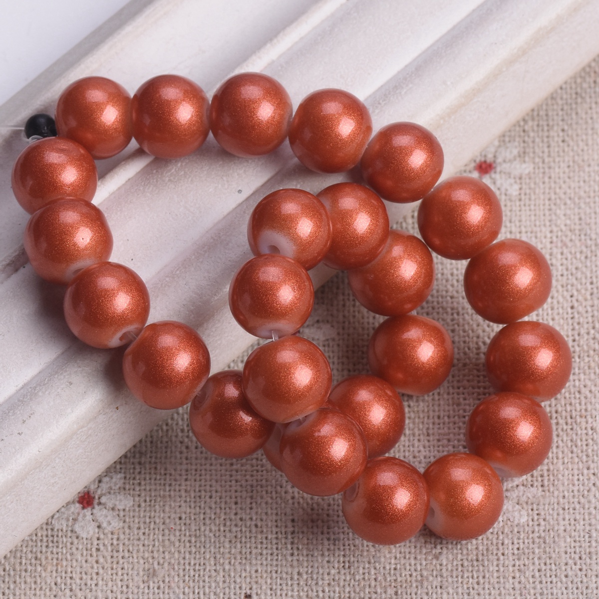 4mm 6mm 8mm 10mm Round Shiny Foil Coated Opaque Glass Loose Spacer Beads Lot - Picture 12 of 20