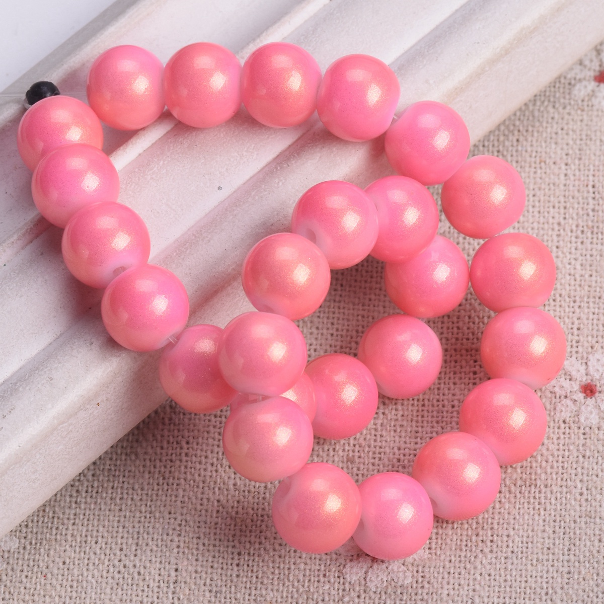 4mm 6mm 8mm 10mm Round Shiny Foil Coated Opaque Glass Loose Spacer Beads Lot - Picture 14 of 20