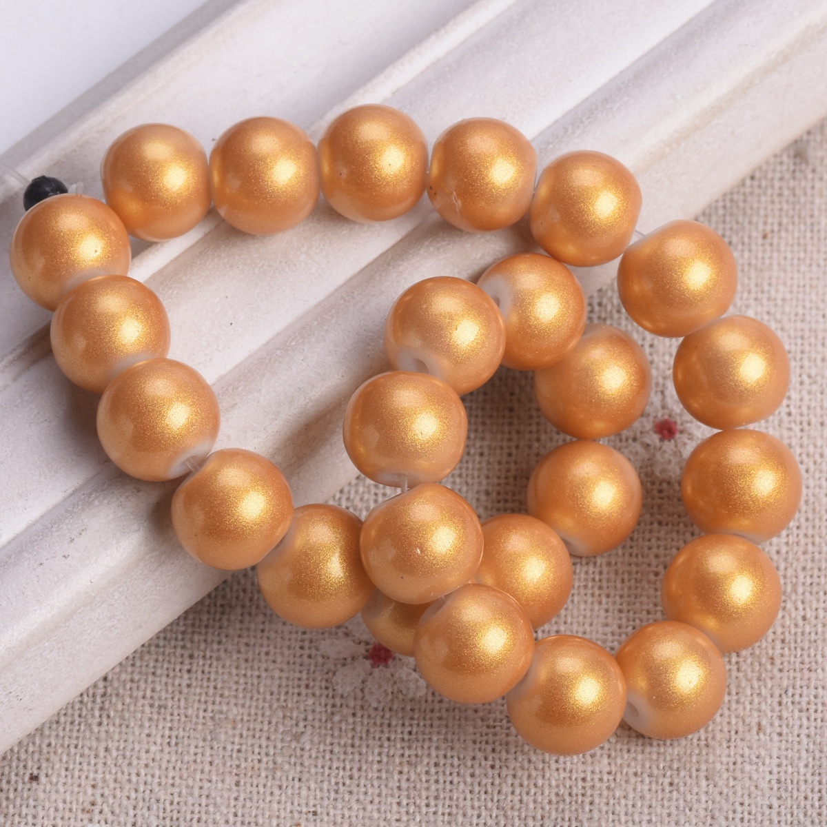 4mm 6mm 8mm 10mm Round Shiny Foil Coated Opaque Glass Loose Spacer Beads Lot - Picture 15 of 20