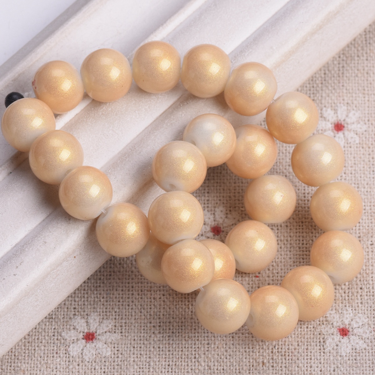 4mm 6mm 8mm 10mm Round Shiny Foil Coated Opaque Glass Loose Spacer Beads Lot - Picture 17 of 20