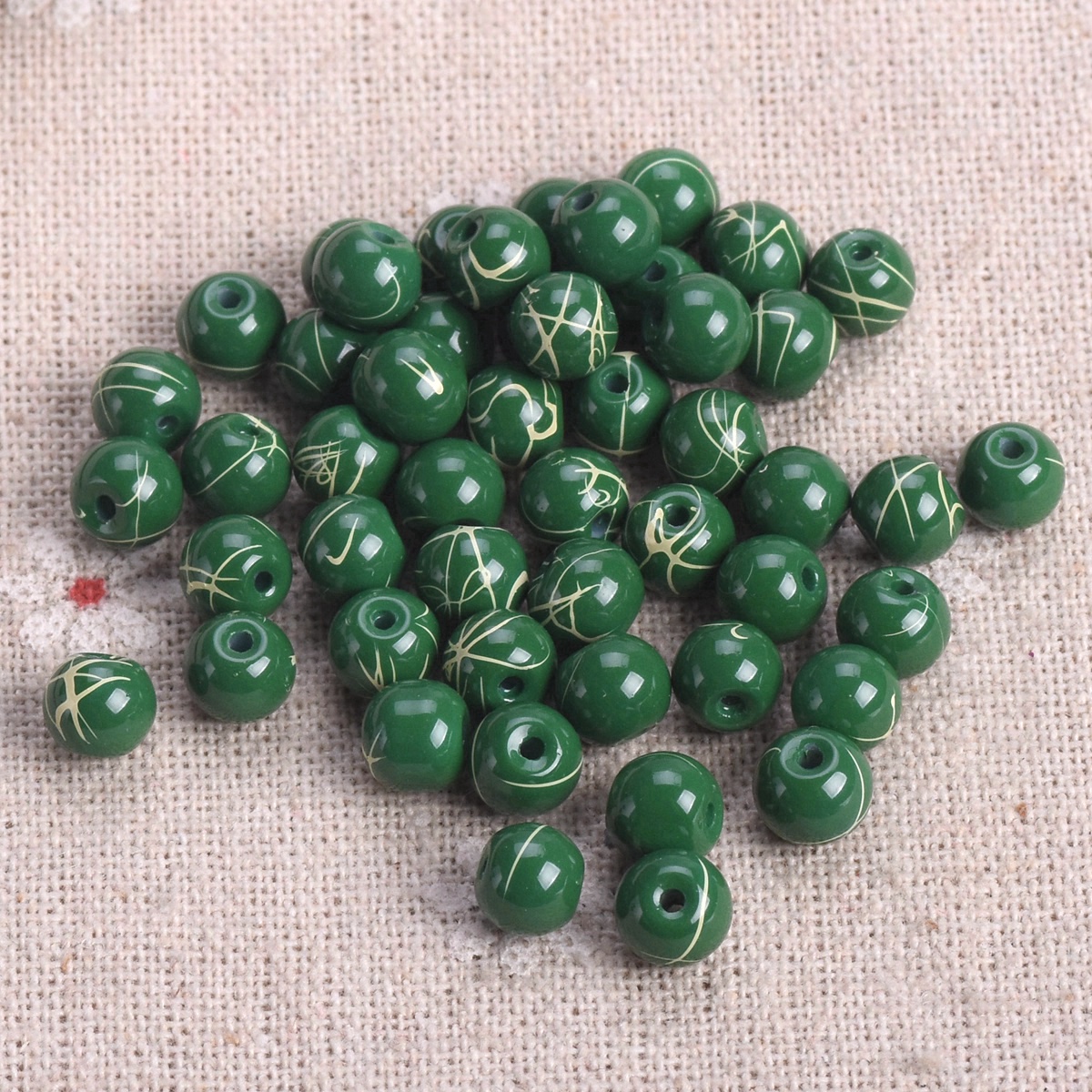 Lote de 50 cuentas espaciadoras sueltas de vidrio opaco recubierto de pintura redonda de 6 mm de 6 mm - Imagen 33 de 48