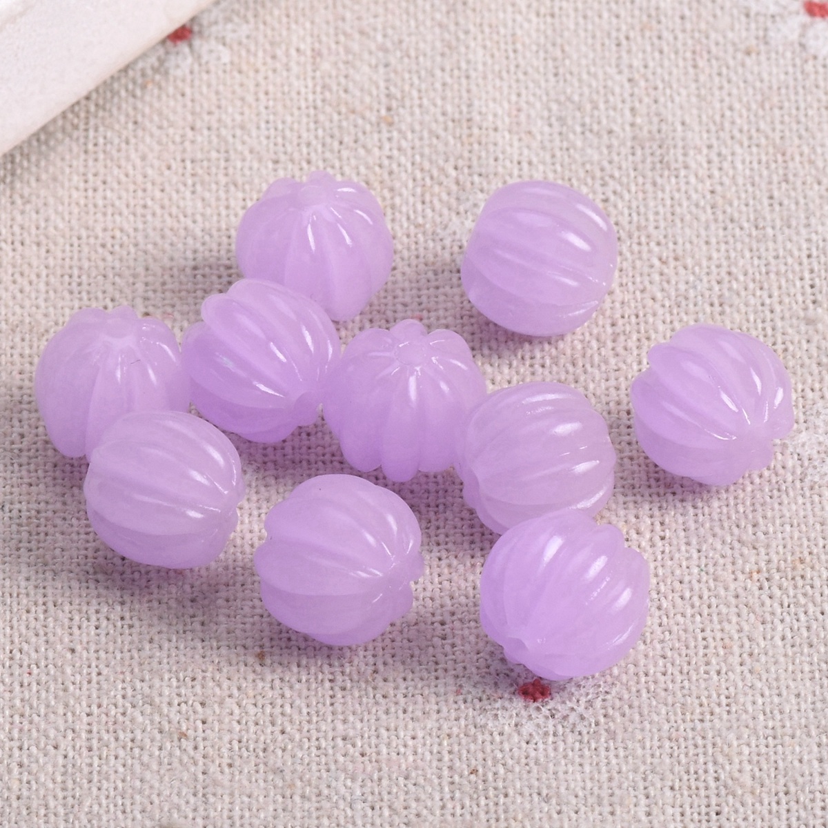 10pcs 11mm Round Plicated Artificial Coral Loose Beads For Jewelry Making Lot - Picture 13 of 13