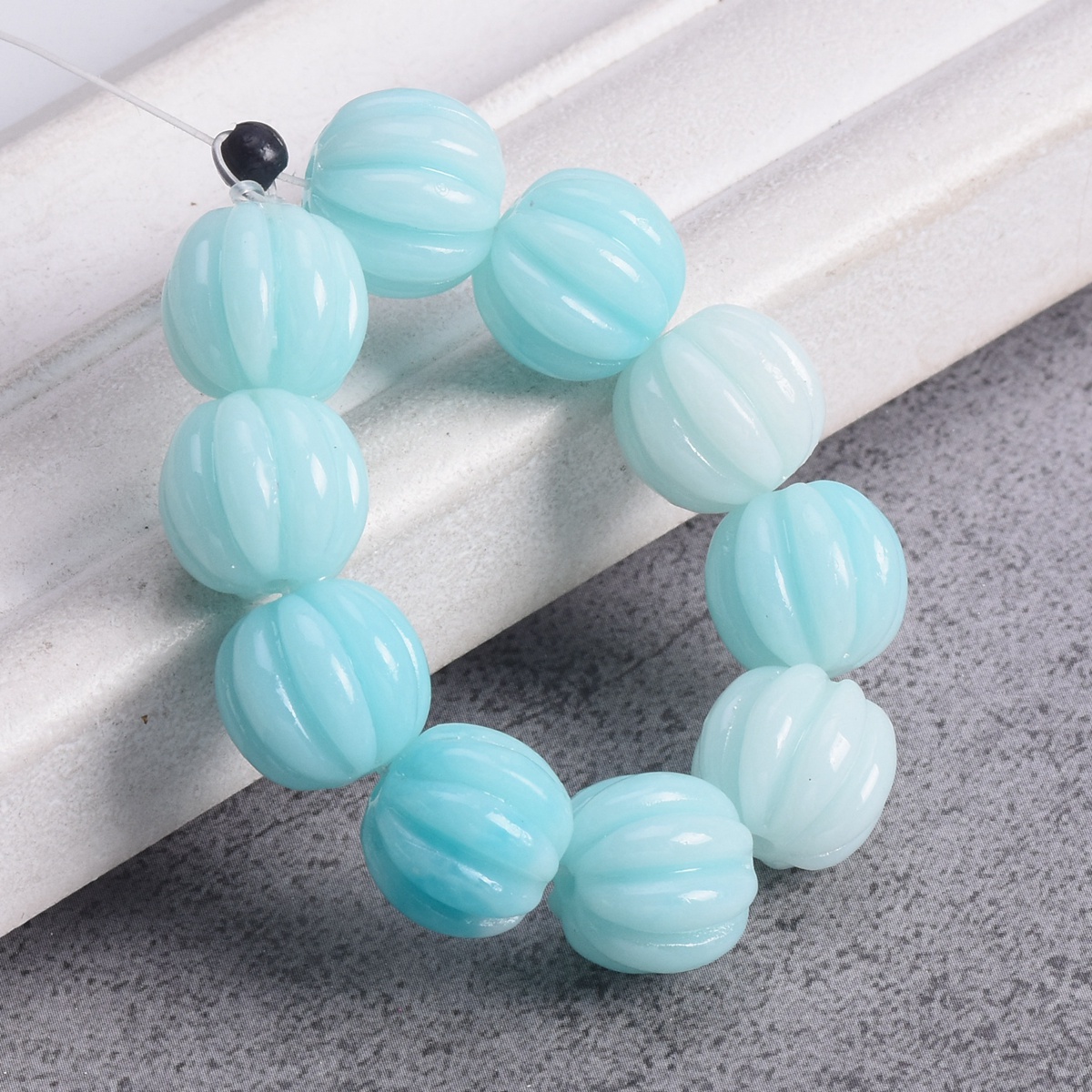 10pcs 11mm Round Plicated Artificial Coral Loose Beads For Jewelry Making Lot - Picture 7 of 12