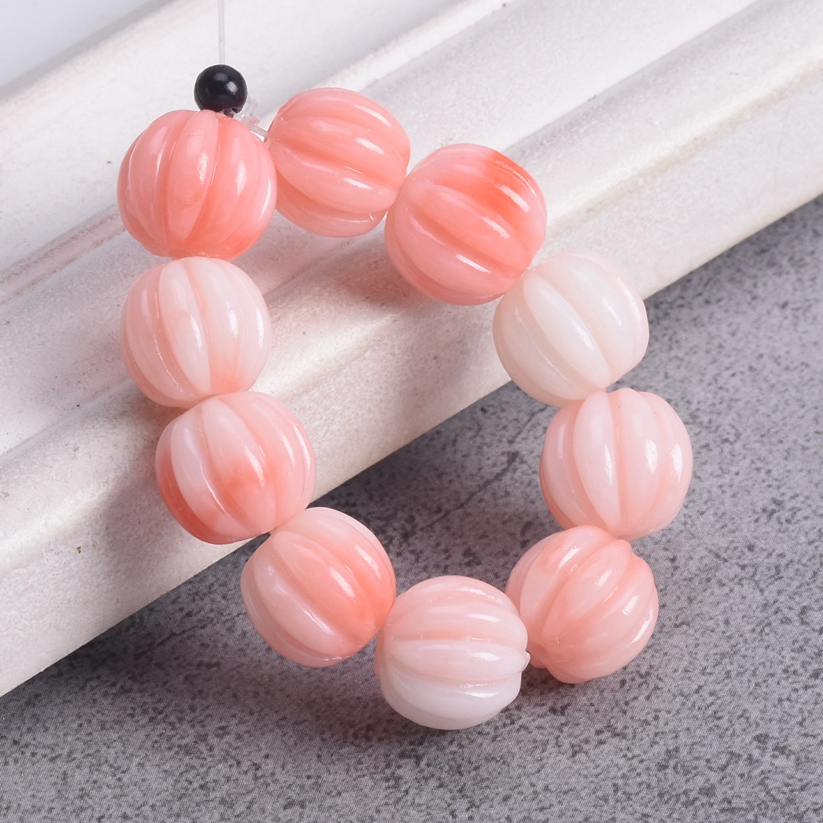 10pcs 11mm Round Plicated Artificial Coral Loose Beads For Jewelry Making Lot - Picture 8 of 12