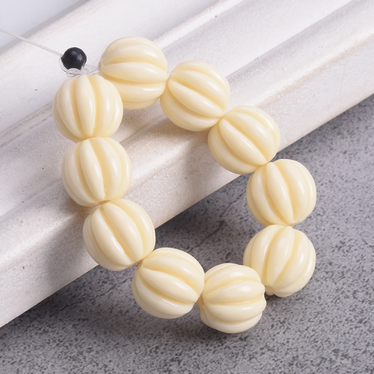 10pcs 11mm Round Plicated Artificial Coral Loose Beads For Jewelry Making Lot - Picture 9 of 12