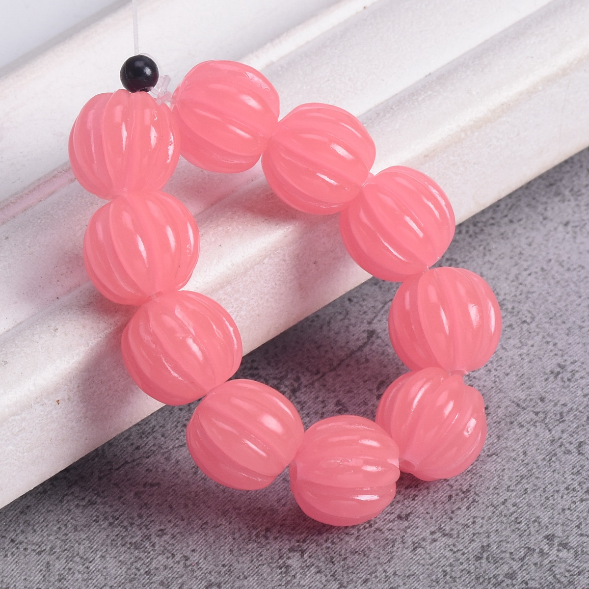 10pcs 11mm Round Plicated Artificial Coral Loose Beads For Jewelry Making Lot - Picture 10 of 12