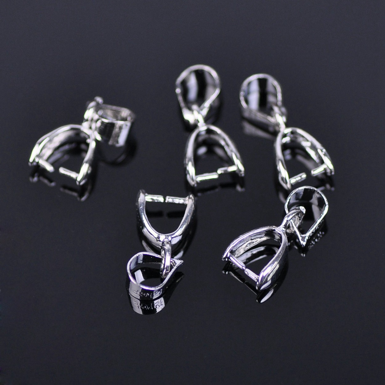 20pcs Gold/Silver Color Copper Metal Connectors Bail Pinch Clasp Clips Beads - Picture 9 of 9