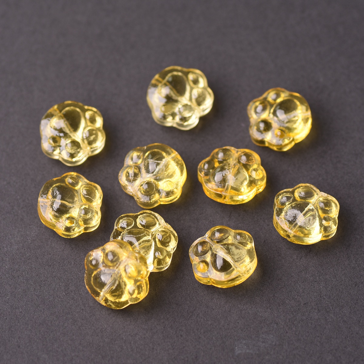 10pcs Bears Paw Shape Colorful Lampwork Glass Loose Beads For Jewelry Making - Picture 13 of 16