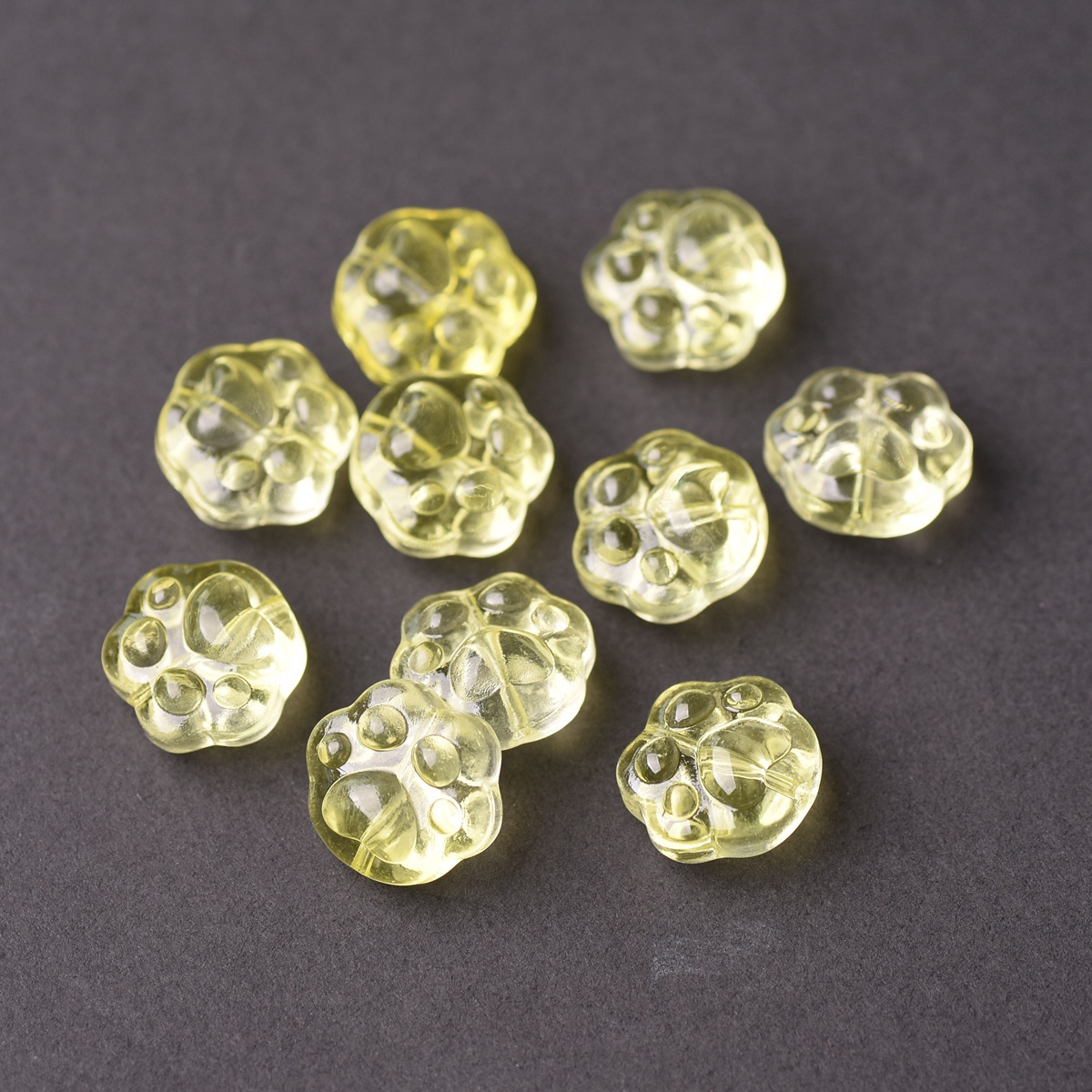 10pcs Bears Paw Shape Colorful Lampwork Glass Loose Beads For Jewelry Making - Picture 12 of 16