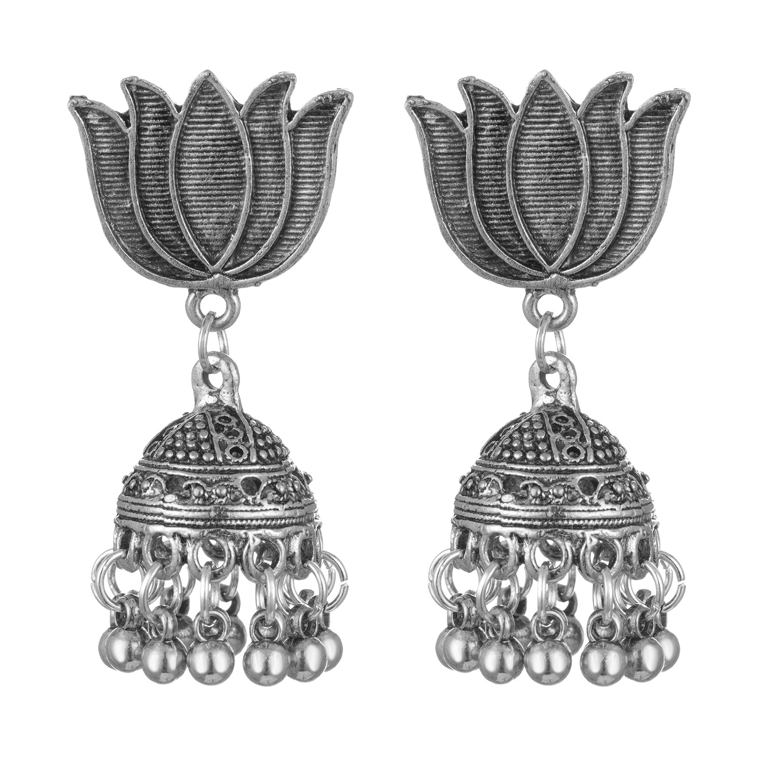 Böhmisches ethnisches antikes Gold/Tibetisches Silber hängende Quasten Haken/Nieten Ohrringe - Bild 11 von 29
