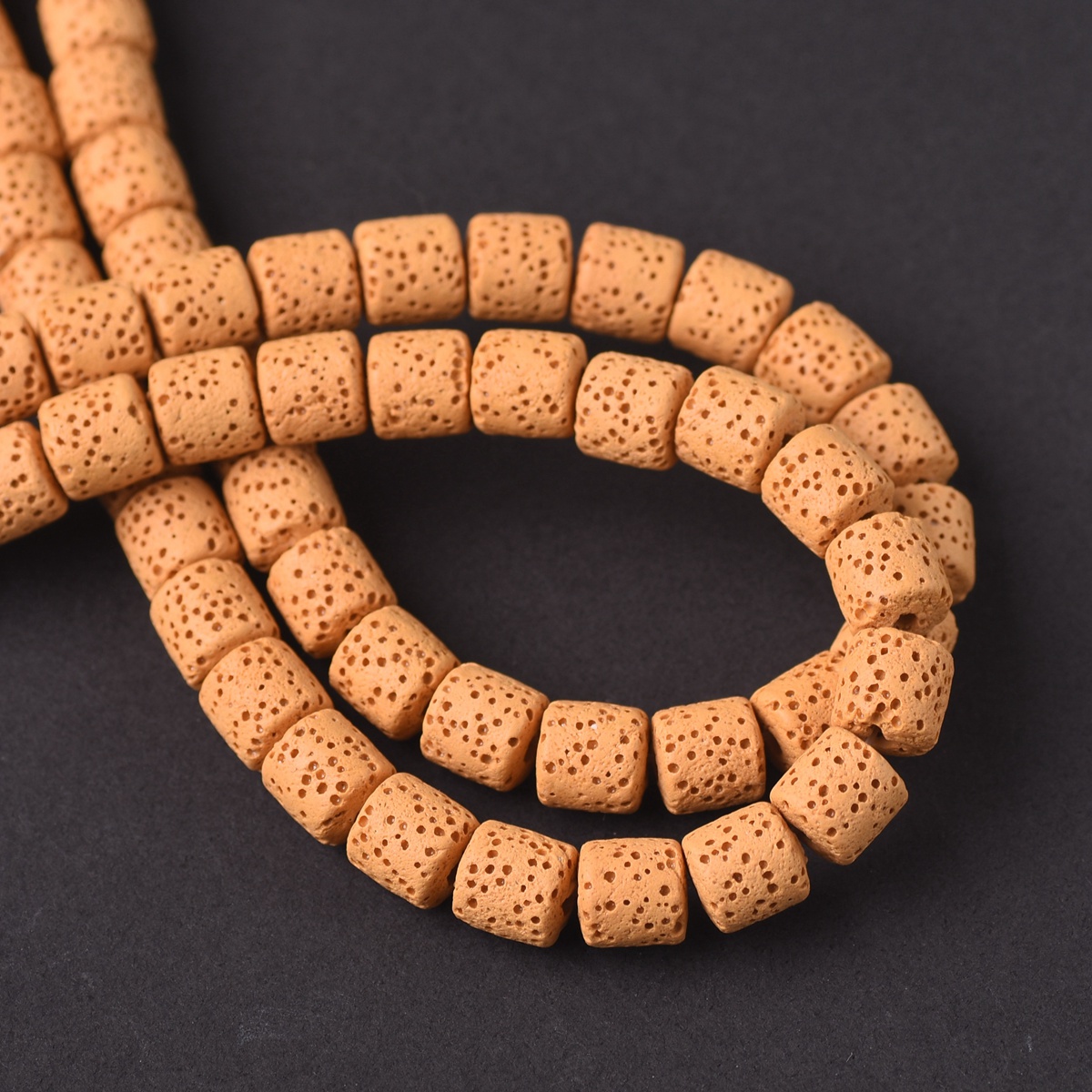 1 Strand 6mm 8mm 10mm Natural Volcano Lava Stone Cylinder Shape Crafts Beads - Picture 7 of 17